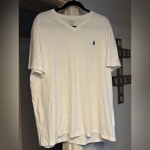 Polo by Ralph Lauren Classic White V-Neck Tee